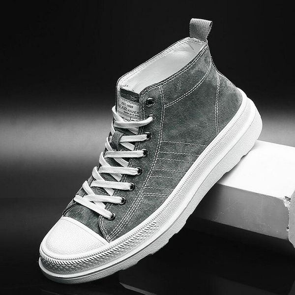 

sneakers men casual shoes zapatillas hombre new genuine leather high sneaker shoes a56-86, Black