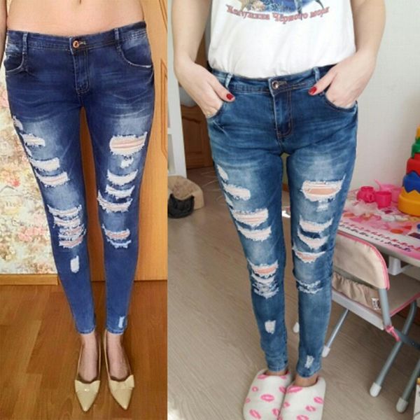 

2020 fashion womans clothes women designer jeans womens high waisted jeans plus size woman simplicity femme ripped jeans made in china 41725, Blue