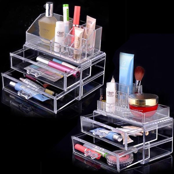 

[ddisplay]double layer small drawer jewelry storage display transparent waterproof ps necklace organizer moisture proof pendant jewelry box, Black