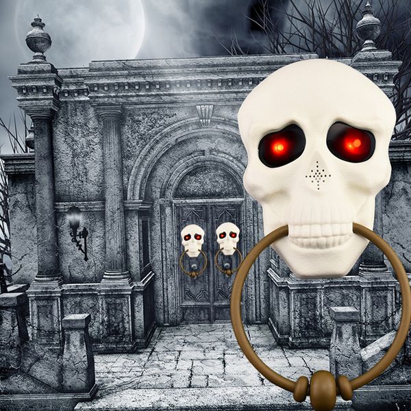 

halloween horror eye lighting skull shape door bell toy haunted house party decor not including battery
