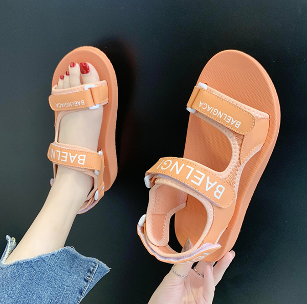 

sandals 2021 summer sports women double roman shoes net red explosion models ins beach ladies casual, Black