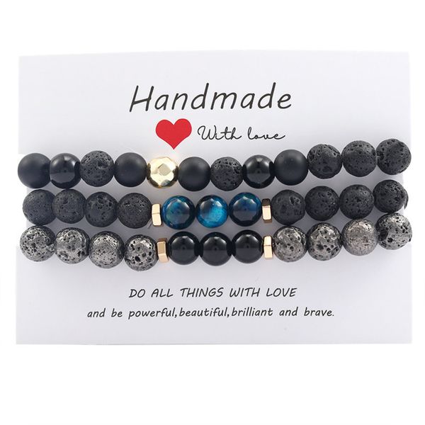 

8 natural stone manual a string of beads elastic force suit bracelet hand string tigereye matting stone imitate agate bead bracelet mm girl, Golden;silver
