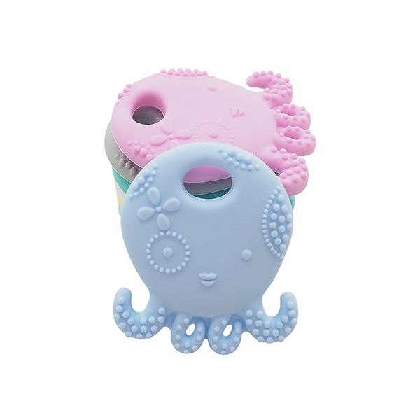 

chenkai 10шт bpa free силикон octopus прорезыватель soft детские соску зубные для diy младенца уход соску пустышку клип цепи игрушки