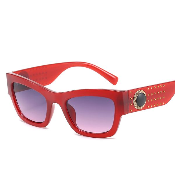 

europe and america women's personality sunglasses ladies brand designer sunglasses fashion personality rivet large square sunglasses uv, White;black