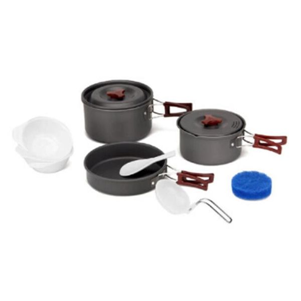 

outdoor camping set pot 2-3 people picnic pot with hard alumina