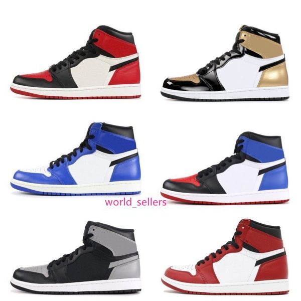

1 chicago white red 3 black bred toe basketball shoes shadow mens trainers 1s royal sneakers with shoes michael sports