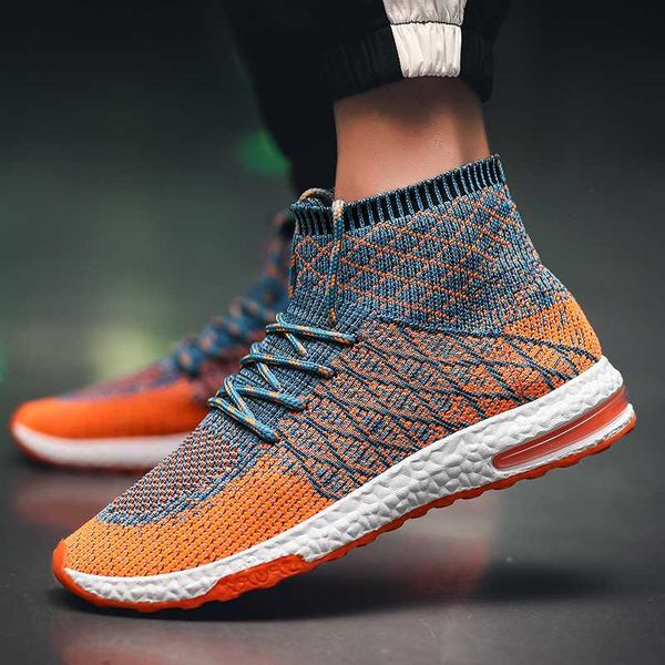 

2019 men running sport shoes beathable slip on summer high sock shoes men sneakers masculino adulto air mesh casual shoe