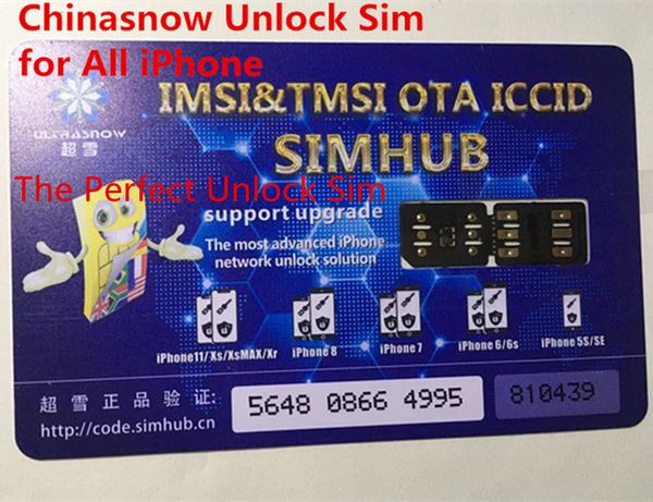 

dhl original chinasnow upgradeable mix v1.38 for ip6-xr 11pro iccid & imsi & tmsi mode unlock sim card turbo sim gevey pro