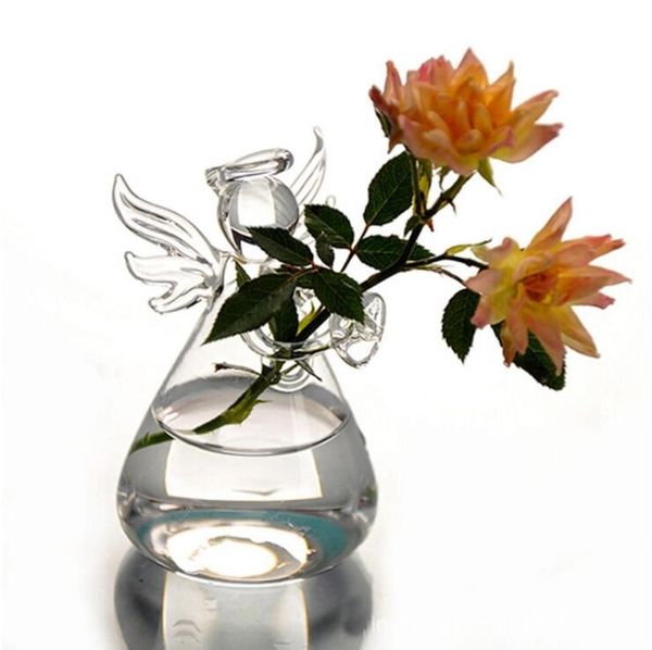 Glass Hanging Vase Bottle Clear Angel Terrarium Hydroponic