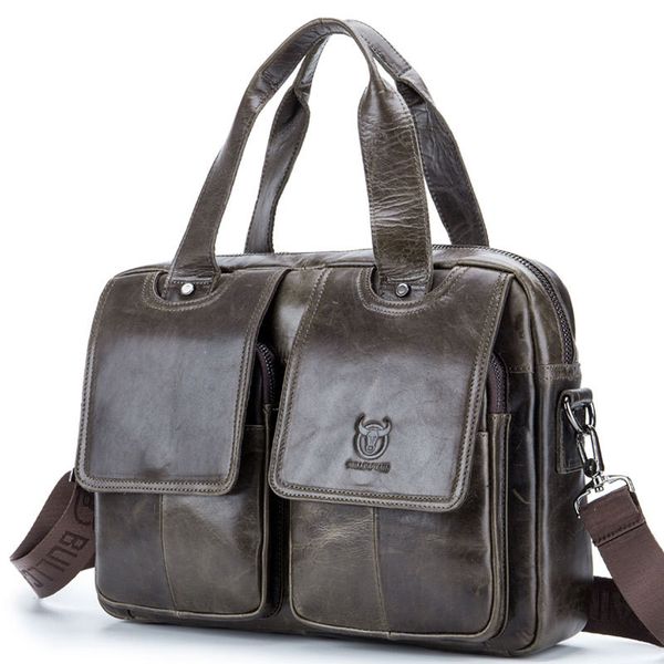 

luxury pure handmade natural genuine leather briefcase first layer oil wax cow leather men handbag vintage men briefcases