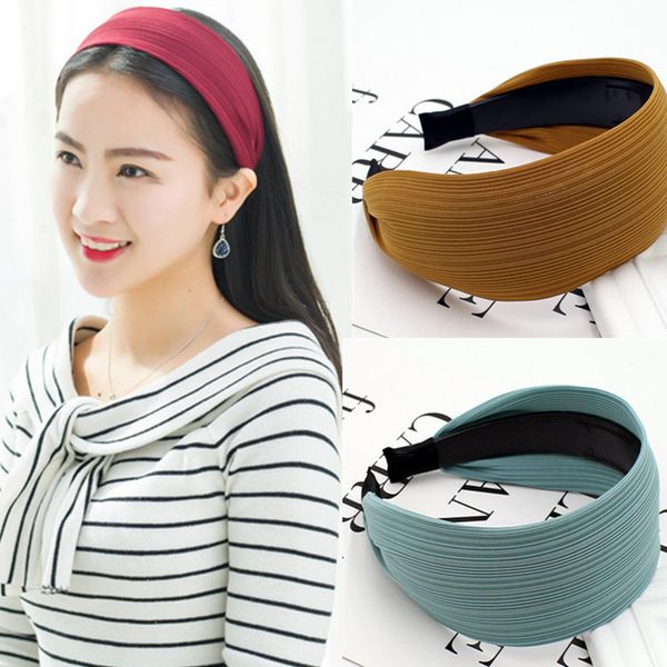 

women headbands hair accessorie head band fashion headwear 6cm wide plastic hairbands for woman drop shipping apparel accessorie