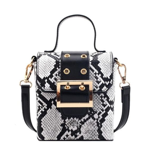 

serpentine pu leather crossbody bags for women new fall mini ladies' shoulder messenger bag female box handbag and purses