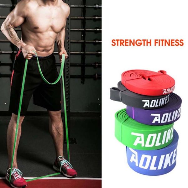 

natural stretch band men women latex elastic resistance loop shoulder arms hip legs strength training accessories