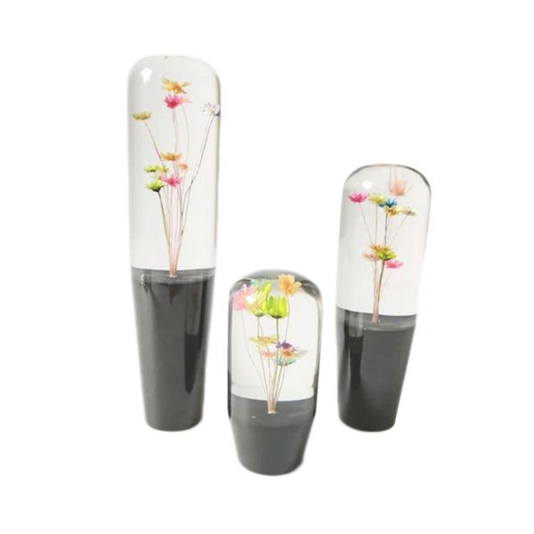 

10cm underwater flower led gear shift knob for at mt shifter lever 2 aadapters switching adapters cool funny automobile acessories auto deco