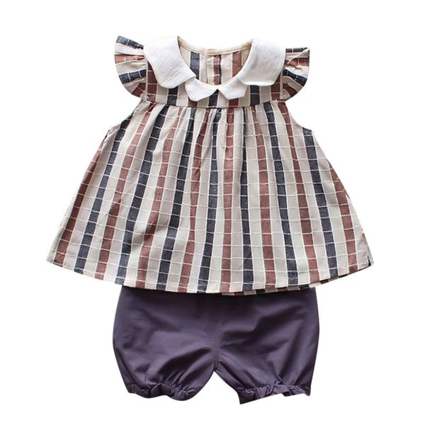 

toddler kids baby girl plaid shirt casual princess t shirt clothes girls t-shirts long sleeve cartoon yw0417, Blue