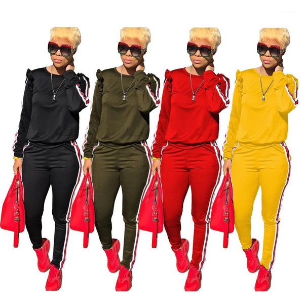 

брюки конфеты цвет одежды секты с длинным рукавом карандаш брюки мода одежда женщины мода рябить костюмы 2 шт, White