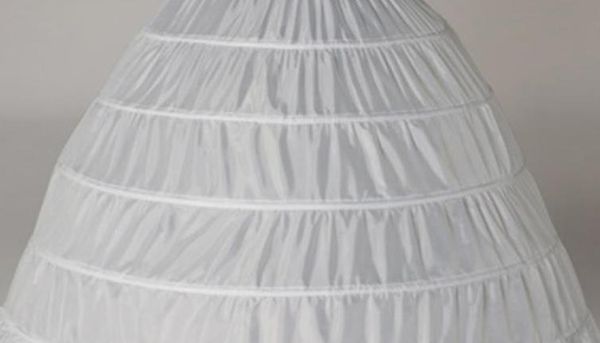 Sottoveste a 6 cerchi per abiti da ballo abiti da sposa tessuto non tessuto vita regolabile crinolina abito gonfio sottogonna da sposa AL2162239r