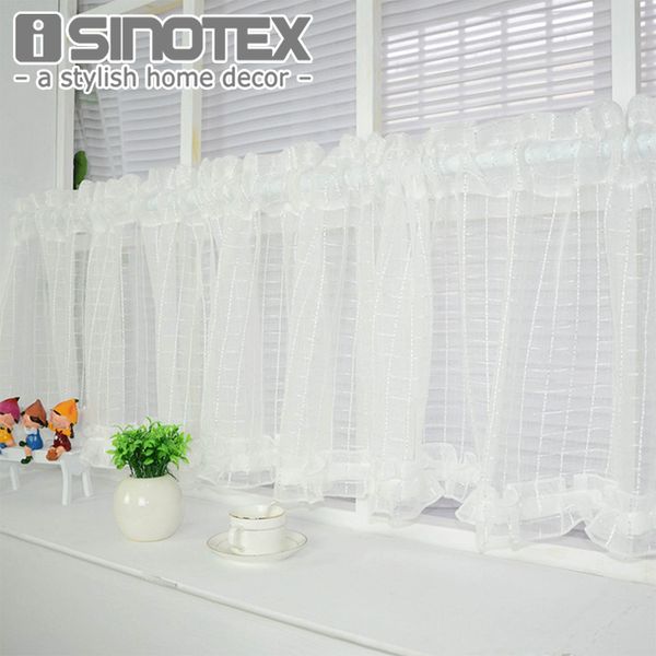 2019 Mesh Window Half Solid Lace Decoration For Kitchen Curtain