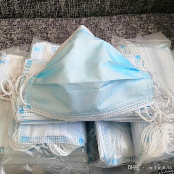 

dhl бесплатная доставка 3-10 дней одноразовые маски для лица 3-слойная антипылевая дышащая маска для лица санитарные мужчины и женщины маска