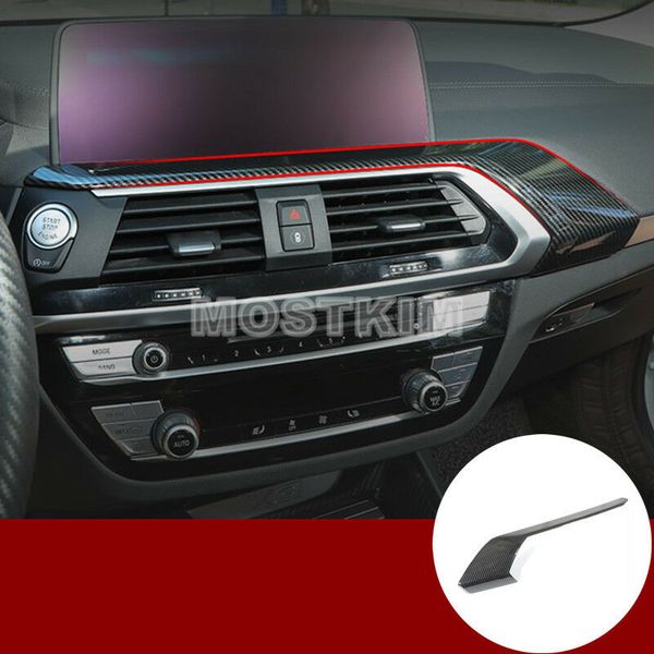 

carbon fiber style center console moulding cover for bmw x3 x4 g01 g02 2018-2019