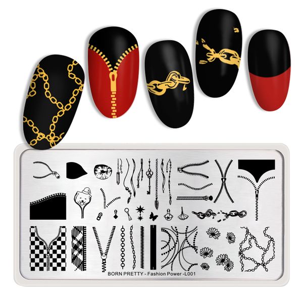 

born pretty rectangle nail stamping plates fashion stainless nail art image art image diy plate tools fashion power theme, White