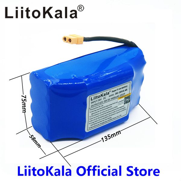 

liitokala 36v 4.4ah lithium battery high drain 2 wheel electric scooter balancing battery for self-balancing fit 6.5 "7