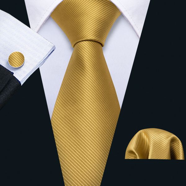 

fast shipping silk tie set yellow solid tweed men's wholesale classic jacquard woven necktie pocket square cufflinks wedding business n, Black;blue