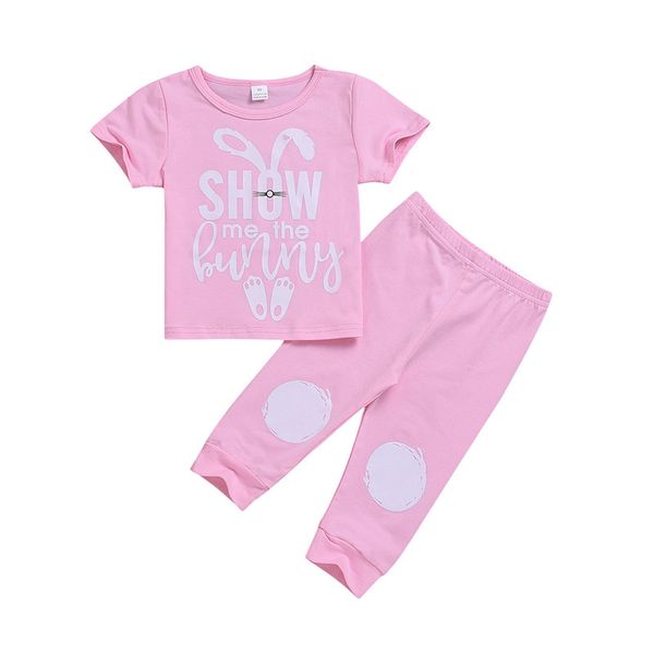 

дети easter эпикировка письмо отпечатано с коротким рукавом топы брюки комплекты детская lersure одежда девочки мальчики easter одежда компл, White