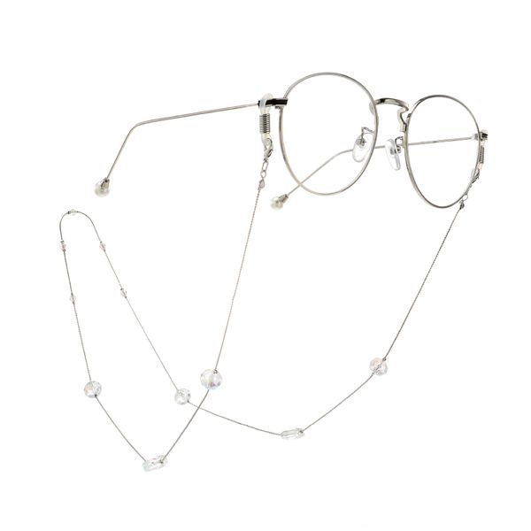 

chain ab color crystal beads handmade chain presbyopic presbyopic glasses glasses antichain, Blue