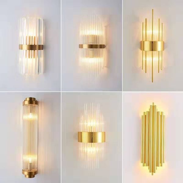 

xiuan nordic modern glass wall lamp gold led wall light fixture for living room porch corridor study art deco bedside lamps