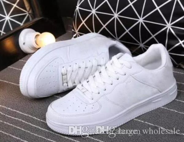 

2019 Forces Classical All White Black Gray Low High Cut Men & Women Sneakers Casual Shoes Forceing one Skate Shoes 36-44 free shipping