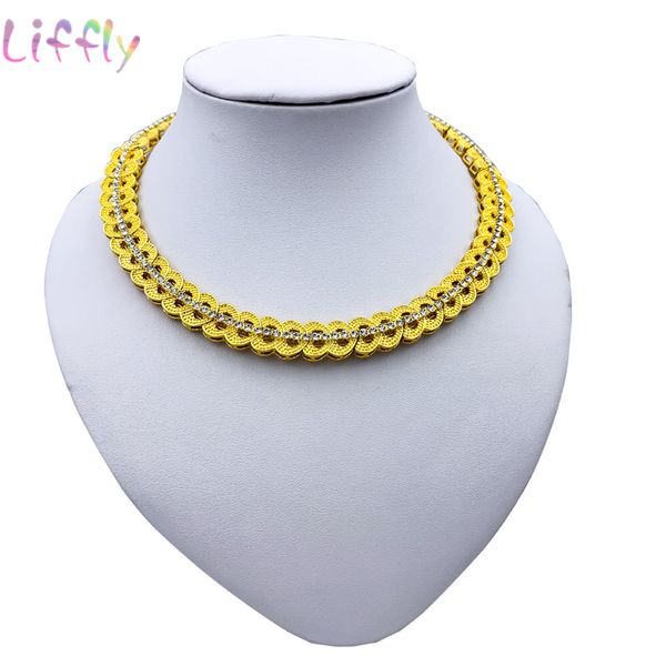 

liffly fine jewelry african jewelry set heart necklace earrings ring bracelet embellished crystal dubai woman wedding decoration, Silver