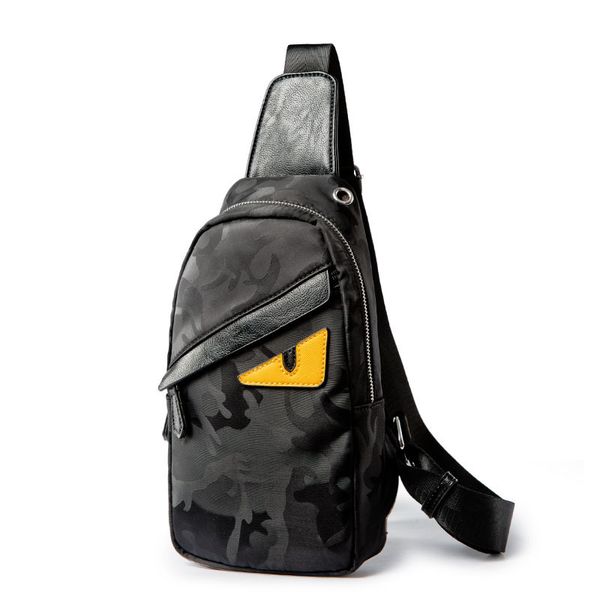 

men's chest bag korean fashion bag nylon camo casual messenger