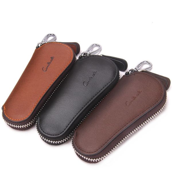 

kcc03-leather key case fashion car home leisure zipper key bag