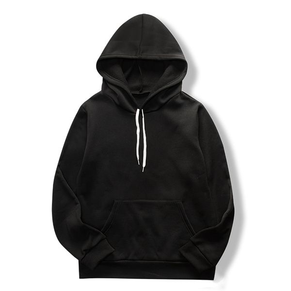 

2019 autumn men's hoodies slim hooded sweatshirts mens coats male casual sportswear streetwear brand clothing, Black