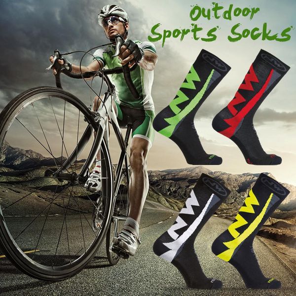 

bike riding socks mountain road cycling lengthening sports socks compression sports stockings for outside running 39-45, Black