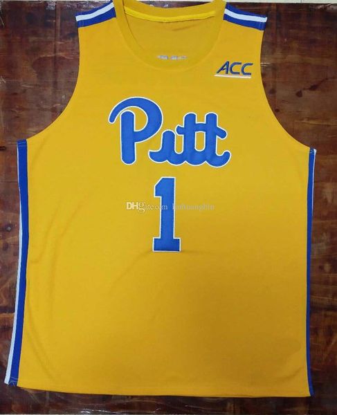 

x. johnson stitched men's pittsburgh panthers jared wilson-frame p. stewart malik ellison j. milligan t. mcgowens college basketball je, Black