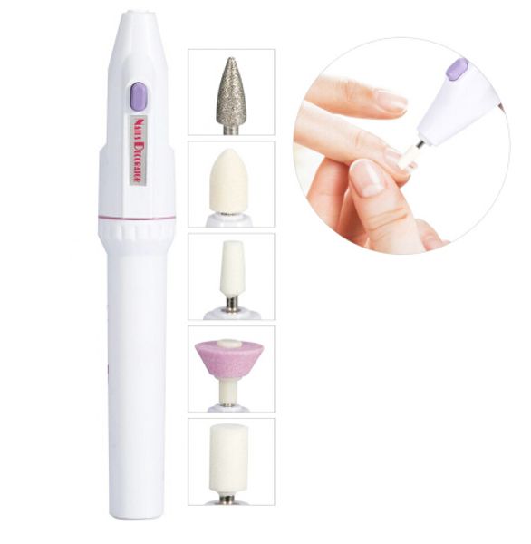 

pro 5 in 1 electric nail drill bits manicure set with ceramic stone & metal pedicure nail file cutters apparatus for nails art