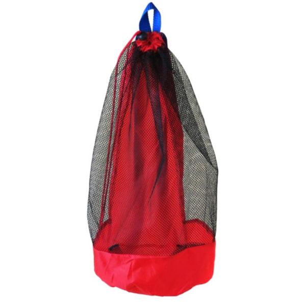 

backpack large capacity net kids children sports portable mesh bag drawstring organizer sand toy storage water fun outdoor