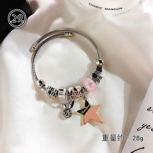 

оригинальность браслет из нержавеющей стали, подходит для дам bohemia diy браслет из бисера многоэлементные мило кулон крест браслет, White