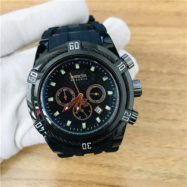 

Светящиеся Luxury Мужские Часы ROYAL OAK Спорт на открытом воздухе Календарь INVICTA Кварце
