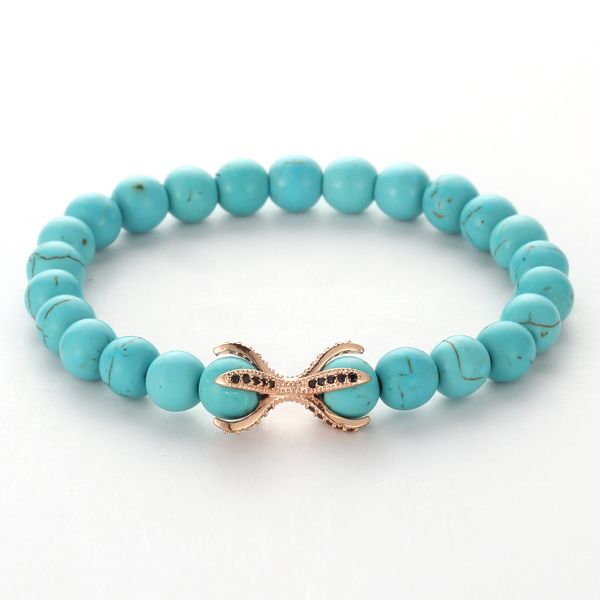 

blue lava natural stone beads bracelets for women vintage design volcanic rock bead strand bracelet men jewelry gifts 2019 new, Black