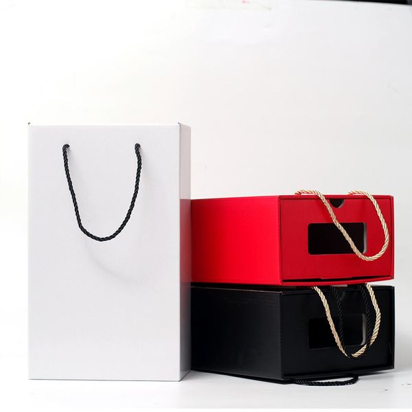 

wholesale shoe package boxes with rope handle boite cadeau packaging paper box for gifts