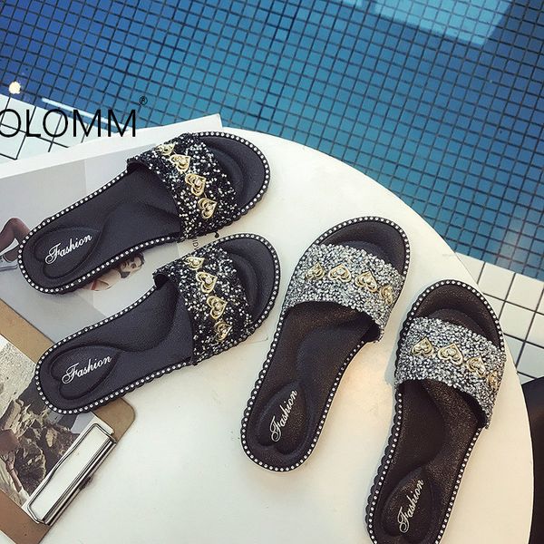 

sandalias mujer 2019 new slippers summer fashion outdoor non-slip beach shoes woman shoes women designers, Black