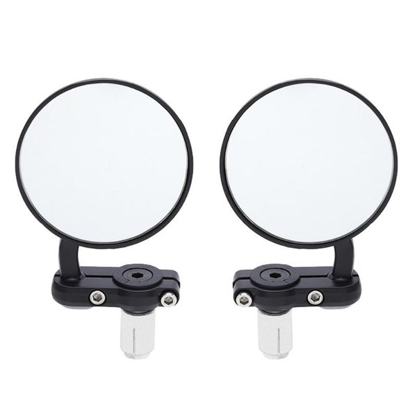 

universal motorcycle aluminum black handle bar end rearview side mirrors