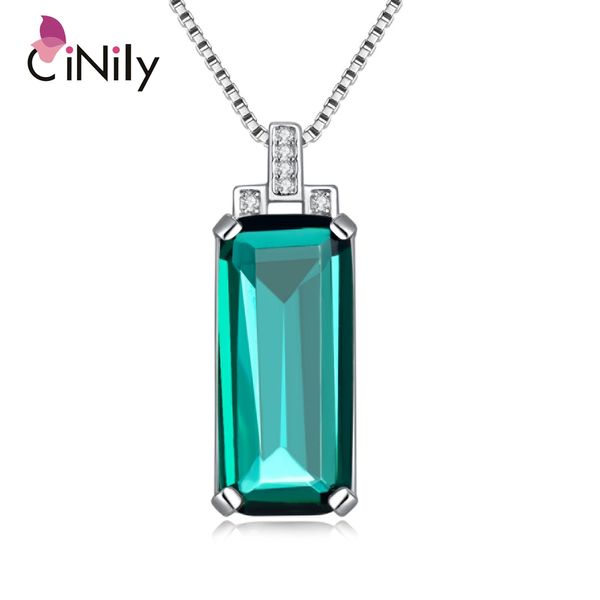 

cinily authentic. 925 sterling silver pendant created ruby sapphire emerald for women jewelry pendant without a chain sp020-22