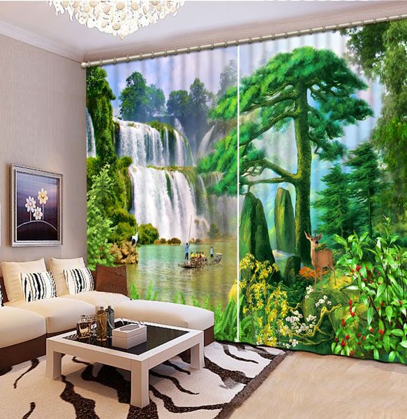 

p customize size 3d scenic waterfall living room bedroom curtains for bedroom modern 3d blackout window