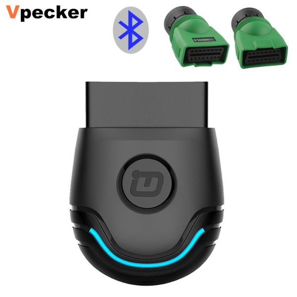 

vpecker tpu-300 bluetooth obd2 automotive scanner for 12v diesel car diagnose adapter 24v duty truck obd 2 scanner android odb