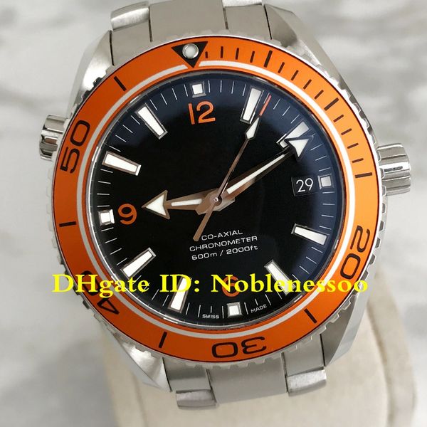 

8 стиль классический в коробке мужские 232.30.42.21.01.002 автоматический оранжевый безель планета океан 600 м черный циферблат стальной бра, Slivery;brown