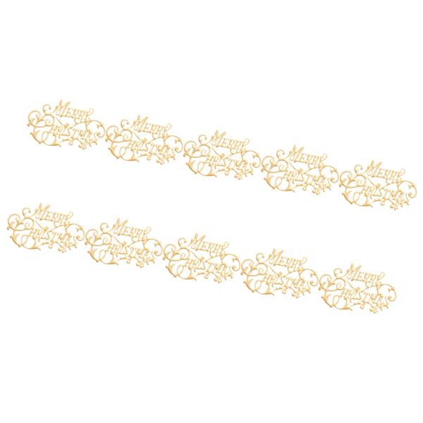 

pieces of 10 merry christmas wooden pieces xmas hanging tag embellishment diy craft